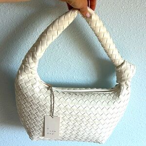 a new day White Woven Shoulder Bag